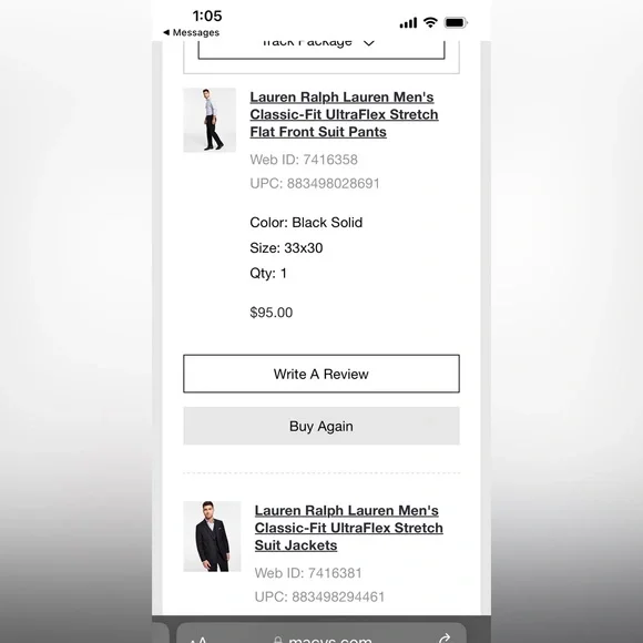 Ralph Lauren Black Suit